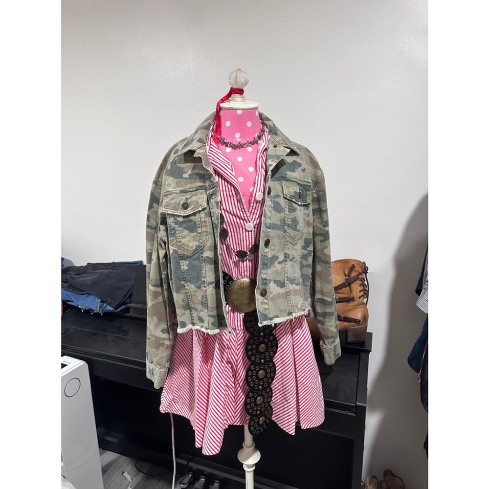 Women's Free People Jacket Green Camo M